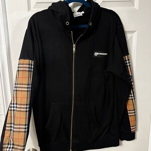 Burberry Black Zip-Up Sweater